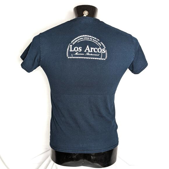 Men's Los Arcos Graphic T-Shirt Black Small Heavyweight Cotton Tee Excellent - Picture 3 of 4